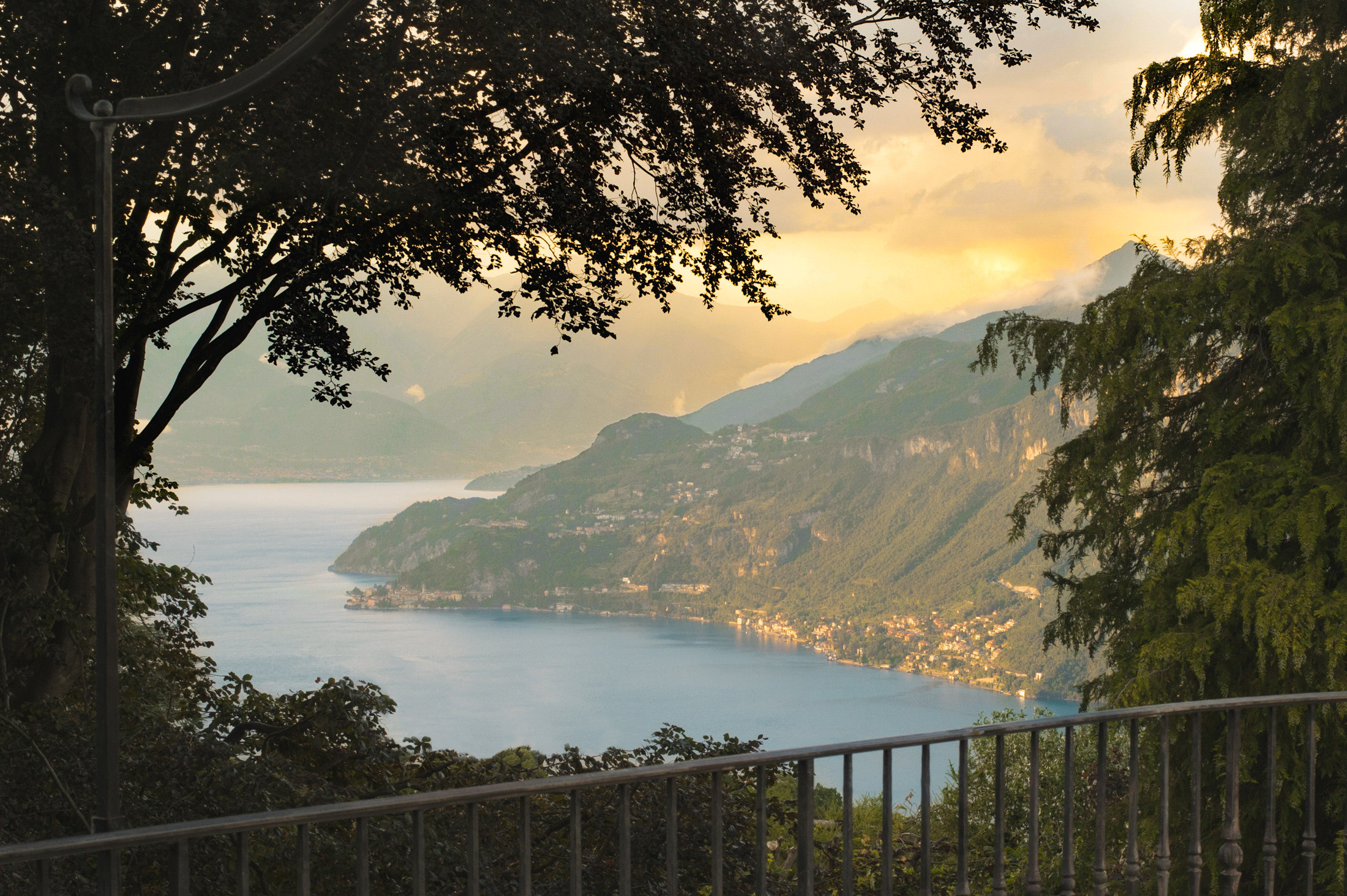 Villa Cristina view at golden hour